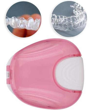 Orthodontic Storage Case - Portable Waterproof Denture Box for Adults - Pink | International Shipping Available - Buy Online on SooperMarket.com