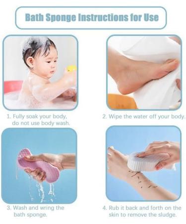 Fitmedify Skin Sponge Superpeeler - 4pcs Exfoliating Bath Sponge for Callus and Dead Skin Removal - Buy Online on SooperMarket.com