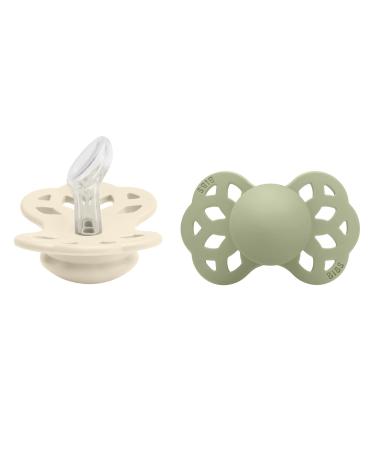 BIBS Infinity Anatomical Pacifier 2-Pack BPA-Free Anatomical Silicone Suction Set Anatomical Sucker. Silicone Made in Denmark Size 1 (0-6 Months) Ivory/Sage' for ASIN 'B0BLSZSY9X'