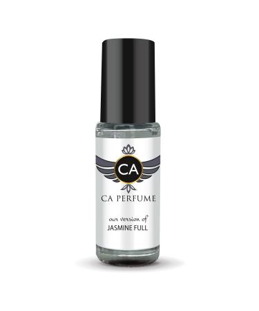 CA Perfume Impression of Jasmine Full For Women & Men Replica Fragrance Body Oil Dupes Alcohol-Free Aromatherapy Sample Travel Size Concentrated Long Lasting Attar Roll-On 0.14 Fl Oz/4ml-X1