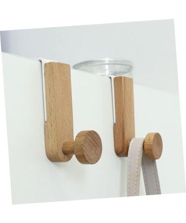 CIYODO Clothes 2pcs Towel Hook Wood Coat Hooks Scarf Hanger Coat Rack Door Hanger Door Hook Car Door Shower Door - Buy Online on SooperMarket.com