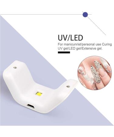 Nail Dryer Lamp Mini 2W LED UV Single Finger Drying Lamp with 45s/60s Timer Setting No Damage Hands Nail Gel Curing Lamp USB Charge (Yinhingbe51gsrvqm-11) - Buy Online on SooperMarket.com