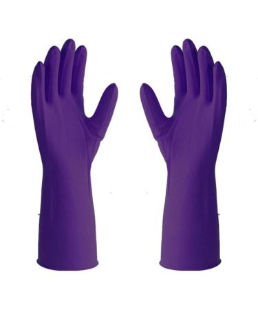 Colorful Nitrile Rubber Gloves Household Kitchen Work Dishwashing Extra Thick and Durable Household Cleaning Waterproof Gloves huangse Medium - Buy Online on SooperMarket.com