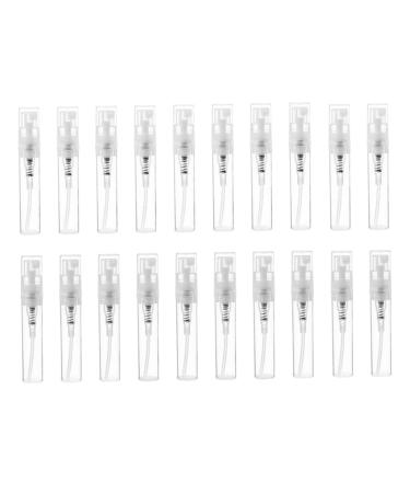 Baluue Pearl Hair Tie 20pcs Perfume Bottle Travel Glass Portable Test Tube Beading & Jewelry Making 0.1 Ounces Clear