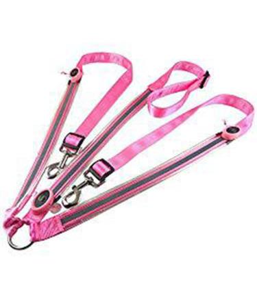 FM2018XSL Horse Harness LED Breastplate Luminous Reflective Belt for Outdoor Equestrian Protection Safety Pink