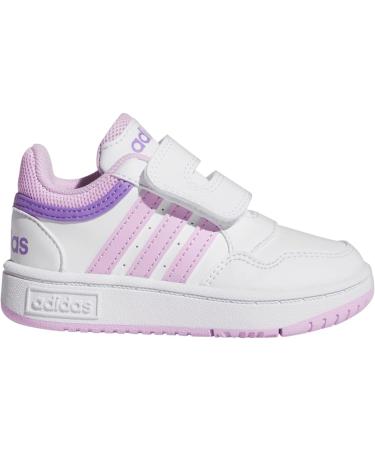 adidas Kids Hoops Mid 2.0 Fitness Shoes - Child 3 UK - White/Lilac/Violet - Buy Online on SooperMarket.com