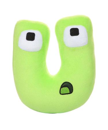 Alphabet Lore Plush Animal Toys Cartoon Cute Funny Educational Letter Stuffed Doll Development for Gift Giving Fans for Kids and Adults Christmas Stocking Stuffers Birthday Supplies for Boys Girls (U)