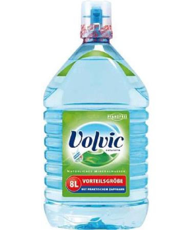 Volvic Natural Mineral Water 1 x 8 litre canister value size deposit free
