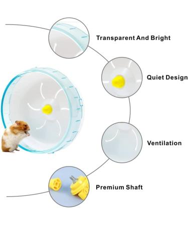 Hamster Wheel Silent Hamster Running Wheel Toy Transparent Pet Hamster Exercise Wheel for Hamster Rat Squirrel Guinea Pig - Buy Online on SooperMarket.com