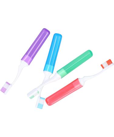 Portable Toothbrush 4 Pack - Fine Hair Oral Cleaning for Travel & Stain Removal - Buy Online on SooperMarket.com