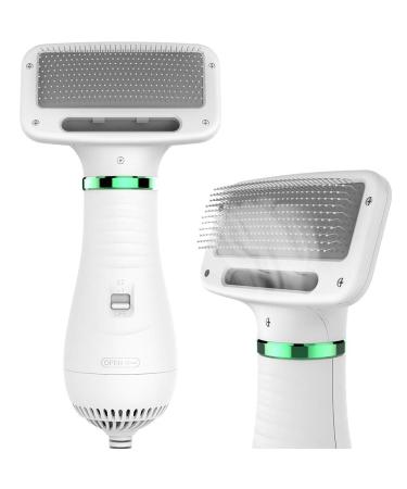 LIVEKEY Pet Hair Dryer, 2 in 1 Pet Grooming Hair Dryer with Slicker Brush, Home Dog Hair Dryer with Adjustable 2 Temperatures Settings, for Small and Medium Dogs and Cats