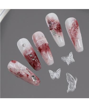 Flower Nail Silicone Mold 3D Butterfly Embossing Gel Print Stencil Nail Carving Template Tool For Nail Decors JT030 - Buy Online on SooperMarket.com
