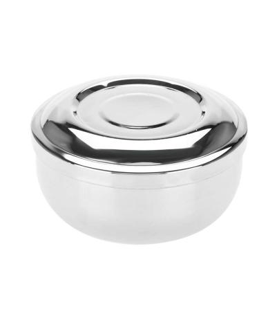 Bowl with Lid Stainless Steel Mens Beard Soap Dish Mug Container