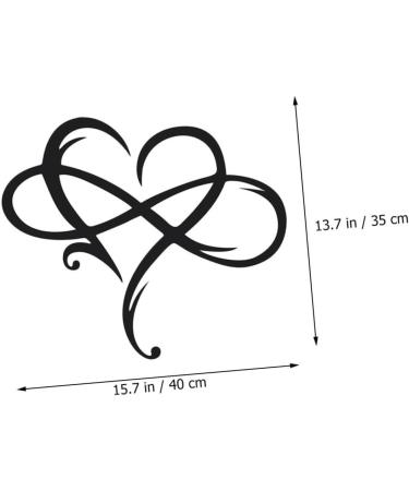 Cabilock 1pc Iron Pendant Home Pendant Heart Shaped Pendant Hanging Heart Wall Decor Decoration Love Black 40x35cm - Buy Online on SooperMarket.com