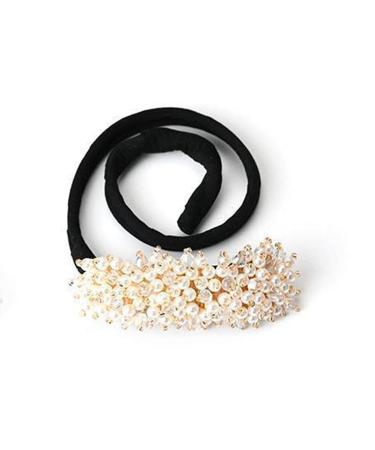 Diy Hairstyle Hair Bun Maker Elegant Deft Bun Magic Easy Styling Tool Bendable Hair Bun Accessory (White)