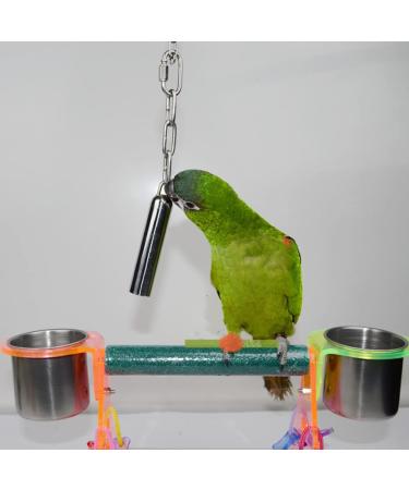 Xzhixiao 1 Piece Bird Parrot Bell Toy with Sweet Sound Stainless Steel Bell Toy Squirrel Bells Bell Hanging Toy Used for Bird Parrot Macaw African Greys Cockatoo Parakeet Cockatiels(S/ 7.7'') - Buy Online on SooperMarket.com