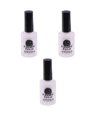 FRCOLOR 3pcs Glue Palisade Latex Liquid Tape Glue Polish Anti-overflow Glue Tearable Nail Polish mediumx3pcs Pinkx3pcs