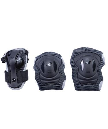 Women's K2 Skate Performance Pad Set, Gray/Blue Medium