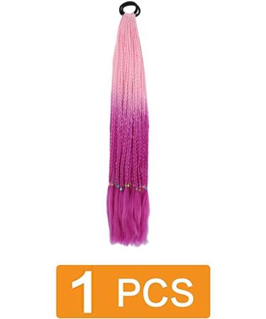 prinfantasy Color Wig Braided Wig Hair Ponytail Fiber Wig Braids Gradient Color Braid Ponytail Braid Hairpiece Giant Hair Band Braided Ponytail Purple Hair Extensions BZ200 GBBZ200 24 inch - Buy Online on SooperMarket.com