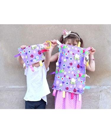 Baby Jack & Co 8x8 Garden Lovey Tag Toys for Babies | Crinkle Toys for Baby - Soft, Safe & BPA Free | Learn Shapes & Colors with Stroller Clip - Buy Online on SooperMarket.com
