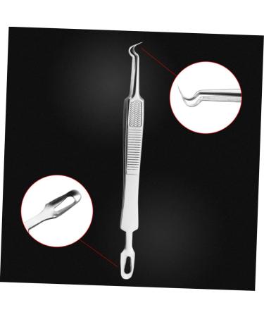 FOYTOKI 9 Pcs Clip Comedone Pimple Extractor Blackhead Tweezers Tool Blackheads Silver Stainless Steel - Buy Online on SooperMarket.com