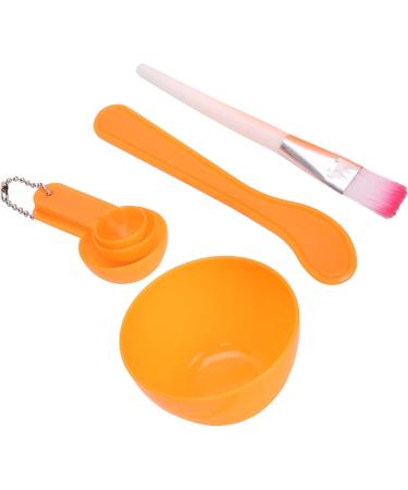 DIY Face Mask Mixing Bowl Kit Mask Brush Set Silicone with Face Mask Brush Brush Face Care Bowl Measurement Spoon Kit (Orange) - Buy Online on SooperMarket.com
