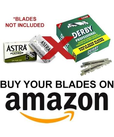 MARKHOR Cut Throat Razor Kit Stainless Steel Straight Razor - Professional Barber Razor Premium Quality Straight Edge Razor Moustache & Beard Shaving Razor Single Blade Razor Polish Stainless Steel - Buy Online on SooperMarket.com