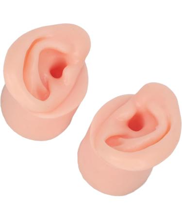 Practice Ear Model Soft Elastic Jewelry Display 1 Pair Ear Model for Beginner for Piercing Salon(Light Skin Color) - Buy Online on SooperMarket.com