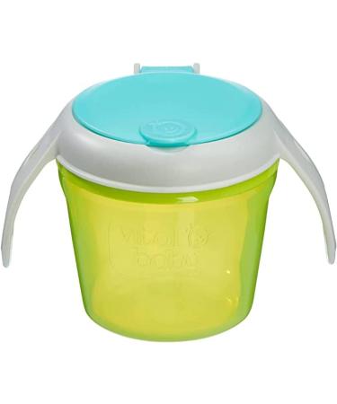 Vital Baby NOURISH Snack on The Go - Snack Pot with Handles and Lid - Non-Spill - Easy Grip Handles - Seal Lid - BPA Phthalate & Latex Free FIZZ