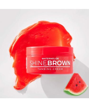 BYROKKO Original Shine Brown Watermelon Tanning Cream 6.8 Fl Oz (200 ml) | Moisturizing and Non-Sticky Instant Tanning Jam with 100% Natural Carrot Oil Walnut Oil Shea Butter and Vitamin E