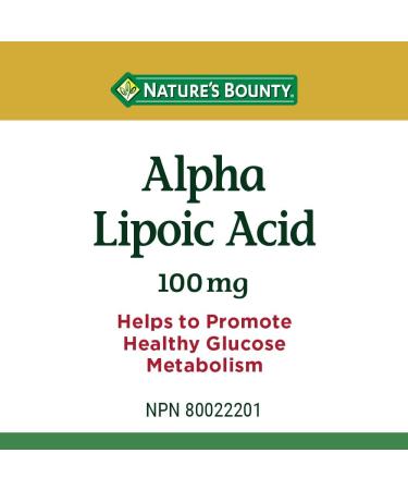 Nature's Bounty Alpha Lipoic Acid 100mg Pills Helps Fight Free Radicals in the Body 90 Capsules - Buy Online on SooperMarket.com