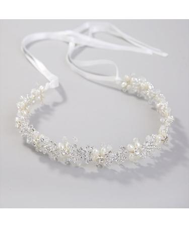 JSGHGDF Party Headband Flower Hairband s Headpiece Girls Headdress Bridal Shower Hair Accessories Silver - Buy Online on SooperMarket.com