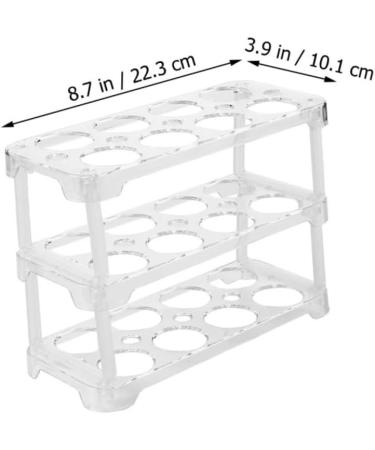 1pc Box Transparent Egg Lattice Eggs Stackable Egg Frame Egg Storage Holder Refrigerator re-usable - Buy Online on SooperMarket.com