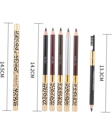 MUSISALY 2pcs Long Lasting Eyebrow Pencils Eye Brow Pencils for Women Leopard Eyebrow Brush for Women Wooden 1 count (Pack of 1) Brown - Buy Online on SooperMarket.com