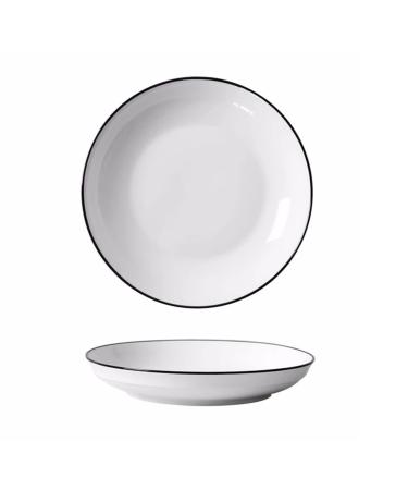 Serving Plates Ceramic Disc Household Dish Dish Dessert Dish Kitchen Restaurant Flat Dish White Minimalist Dinner Set Set of 4 Pack of 6 Pack of 10 Pack for Appetizer Dinner and Desserts (Color : B Small B