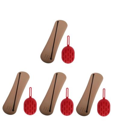 4 Sets Beauty Egg Cosmetic Bag Cosmetic Brush Holder Silicone Makeup Brush Holders Cosmetic Sponge Holder Silicone Brush Holder Brush Organizer Makeup Tools Holder