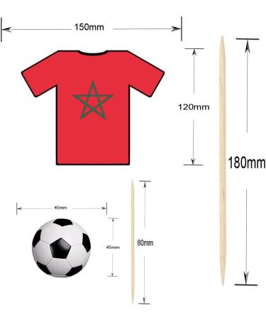 Morocco Football Party Food & Cupcakes Picks Decorations Toppers World Cup 2022 (pack of 14) - Buy Online on SooperMarket.com