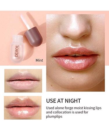 Derol Lip Plumper Gloss Set | Natural Lip Care Serum for Plumping, Moisturizing, and Reducing Fine Lines | Day & Night Beauty Lips 2 Packs - Buy Online on SooperMarket.com