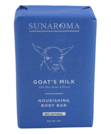 Sunaroma Conditioning Goat's Milk Bar Soap 8 Ounce (Pack of 3)