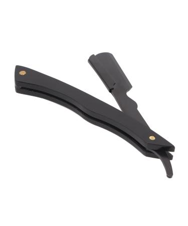 Beard Blade Holder - Foldable Beard Knife Handle Made of Acrylic with High Quality Stainless Steel Materials for Barber
