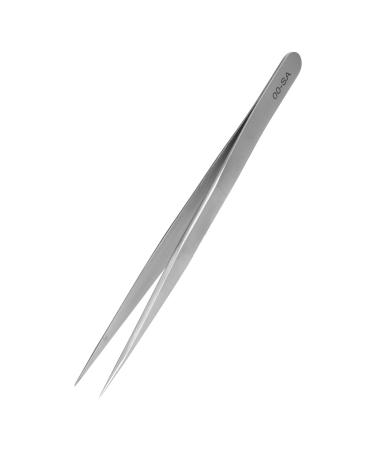 Lash Tweezers - Stainless Steel Tweezers Eyelash Extensions Straight Thin Tip False Lash Application Tools Nail Art Tools for Individual Eye Lash Extensions (00-SA 13.5cm)