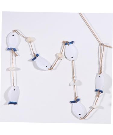 ABOOFAN 1 Pc Decor House Ornaments Wedding Ornament Fish Hanging Ornament Pendant Shell Wall Hanging Blue and White 102X4.2CM - Buy Online on SooperMarket.com