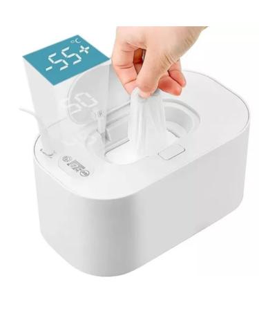 Adjustable 40 -60 wiping warmer wiping warmer for babies 3 temperature modes baby wet towel dispenser portable USB wiping warmer with great capacity for your trip home car (white)