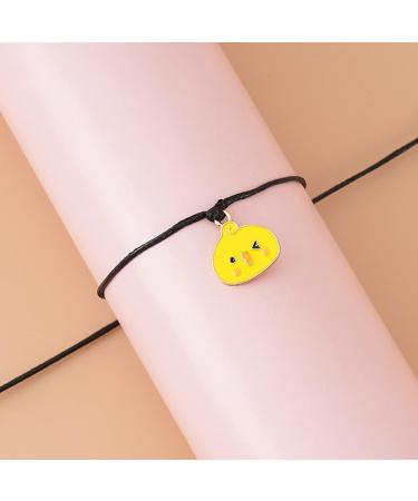 OralGos Happy Easter Bracelet - Adjustable Alloy Rabbit Pendant Wax Rope Braided Bracelet for a Festive Look - Buy Online on SooperMarket.com