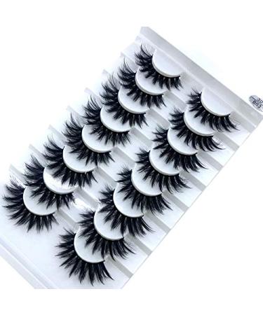 HBZGTLAD 3D Mink Eyelashes â€“ 8 Pairs Long Natural False Lashes for Stunning Makeup (B03) - Buy Online on SooperMarket.com