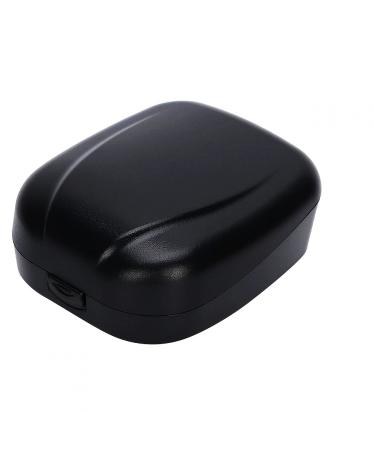 Hearing Aid Case Portable Drop Resistance Hearing Aid Storage Box Portable Hearing Aid Box Hearing Aid Protective Box for Store Hearing Aids(black)
