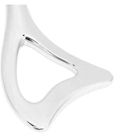 Portable Silver Face Massage Device - Gua Sha Spoon Tail Comfortable Manual Metal Massager for Relaxation & Skincare - Buy Online on SooperMarket.com