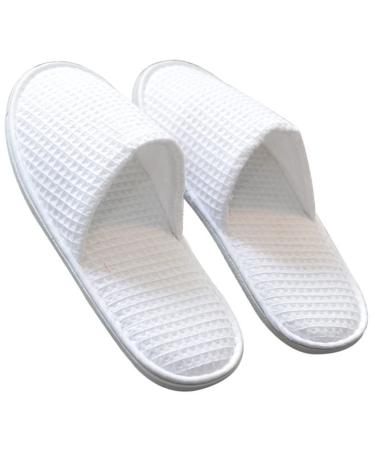 Vaguelly 4 Pairs Disposable slippers cotton slippers travel slippers mens slippers indoor disposable hotel slipper for men one off hotel slippers one off spa slippers at home man 4pairs White