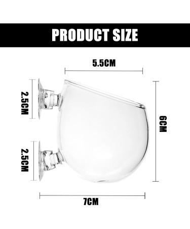 Delamiya 4-Piece Aquarium Plant Pots - Decorative Crystal Glass & Suction Cups for Lively Aquatic Displays - Buy Online on SooperMarket.com
