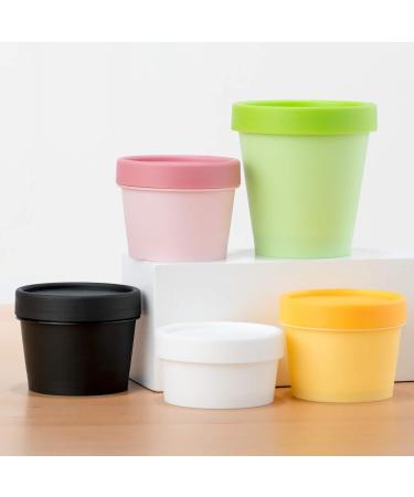 Plastic cosmetic jars empty jars 6 PC Empty 200ml Pink Facial Mask Wide Mouth Plastic Jars 200g Leakproof Cosmetic Pot Container with Lids with 6 PC Spatula (Color : Roze Size : 100ml) (Color : Gro 100ml Groen - Buy Online on SooperMarket.com